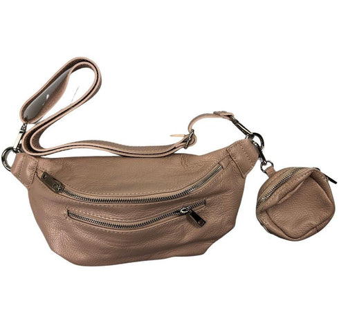 Crossbodybag mittelgroß mit zwei Reißverschlüssen und kleinem Geldbeutel extra